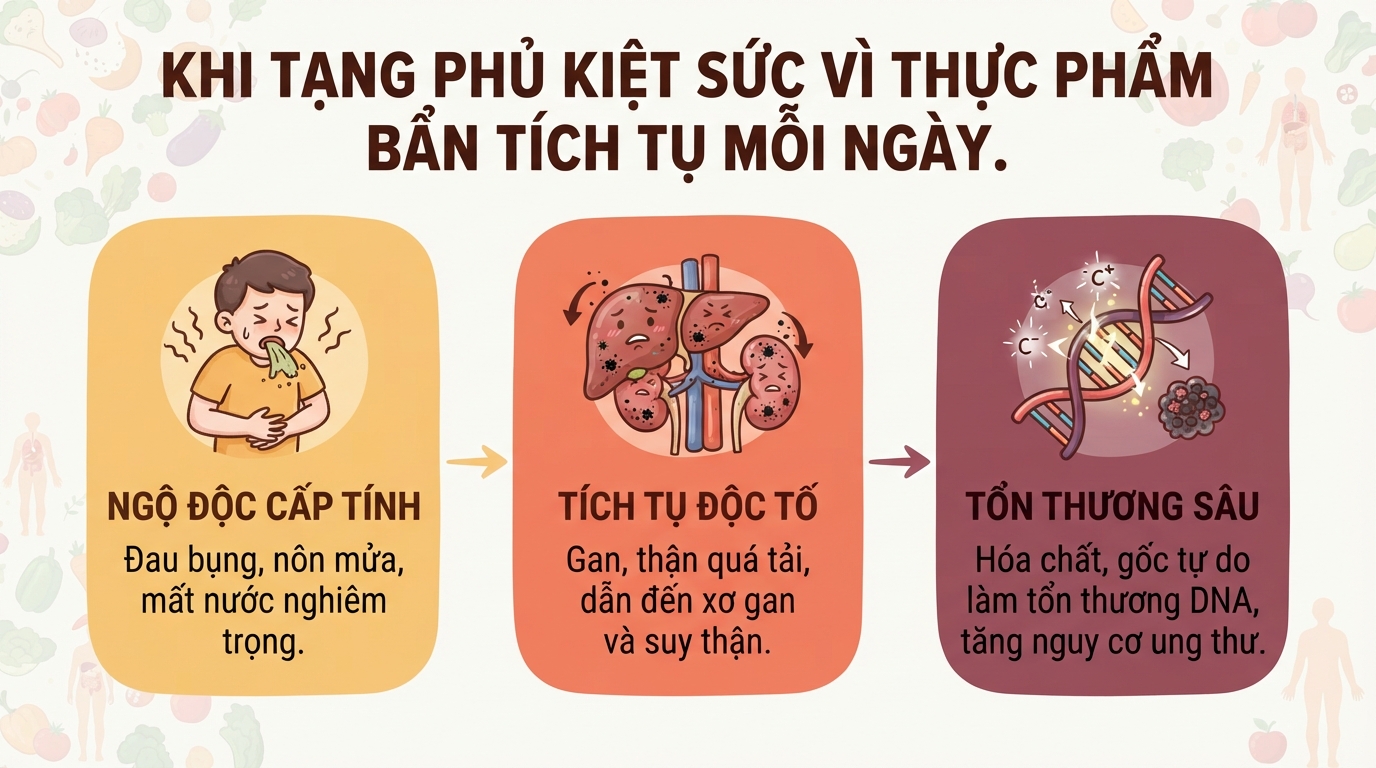 Thực phẩm bẩn là gì? Tác hại và cách nhận biết thực phẩm an toàn