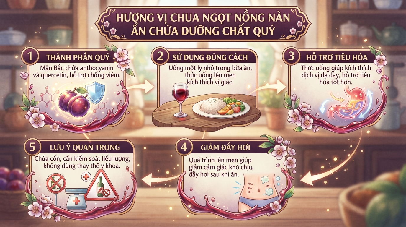 Cách ngâm rượu mận Bắc thơm ngon, đúng tỷ lệ và an toàn sức khỏe
