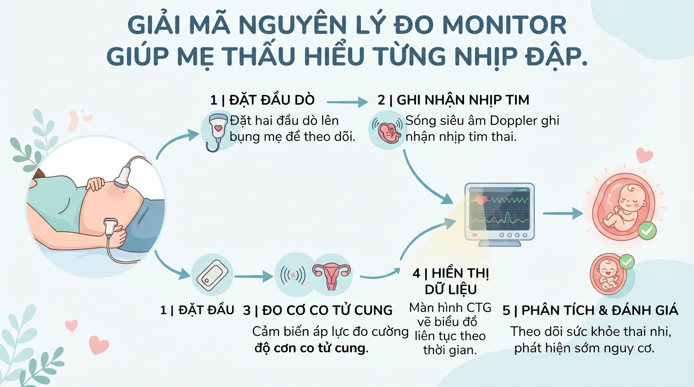 Đo monitor tim thai là gì? Ý nghĩa và khi nào mẹ bầu cần thực hiện