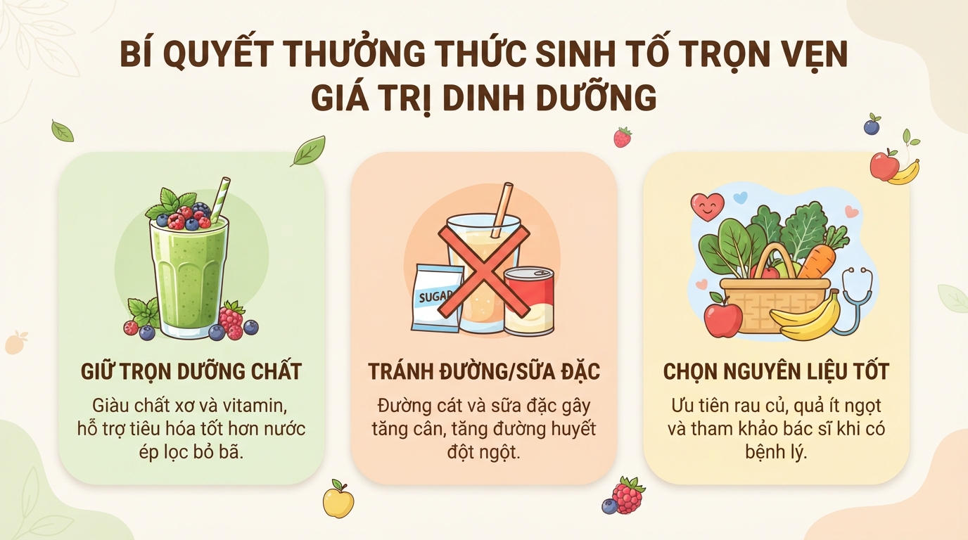Sinh tố là gì? Uống đúng cách để khỏe mạnh và kiểm soát cân nặng hiệu quả