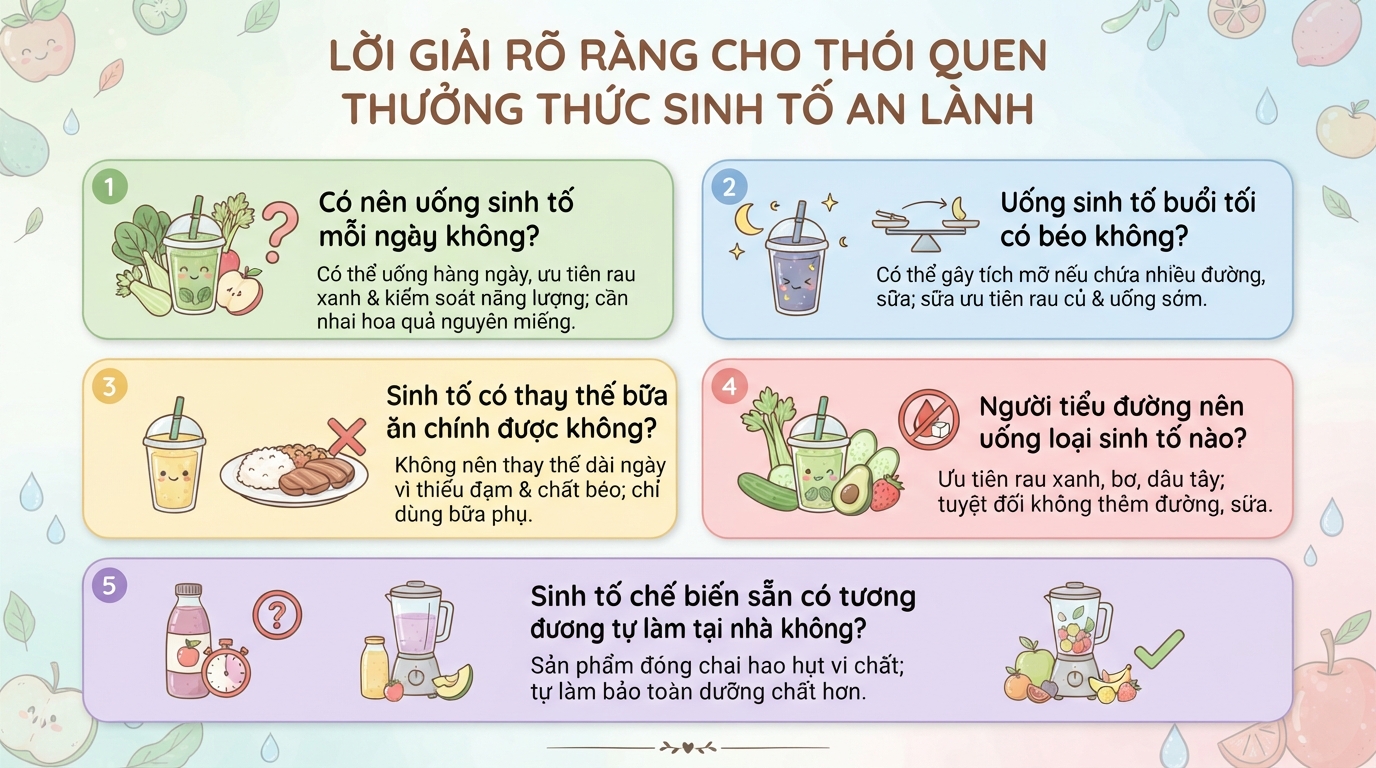 Sinh tố là gì? Uống đúng cách để khỏe mạnh và kiểm soát cân nặng hiệu quả