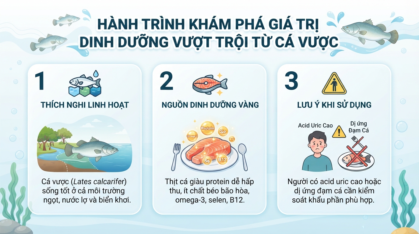 Cá vược là cá gì? Giá trị dinh dưỡng, lợi ích và lưu ý khi sử dụng