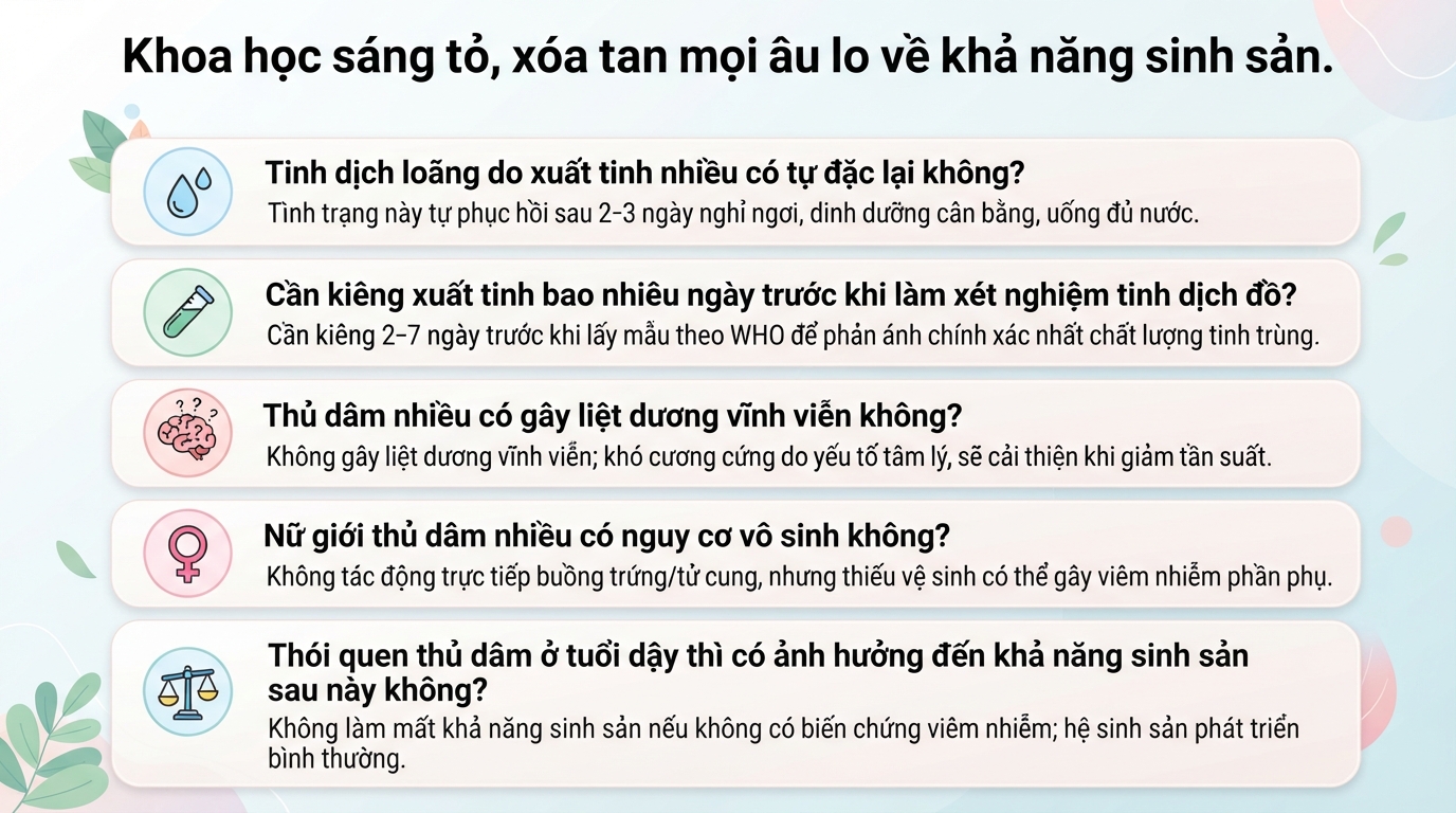 Thủ dâm nhiều có vô sinh không? Giải đáp từ góc độ y khoa