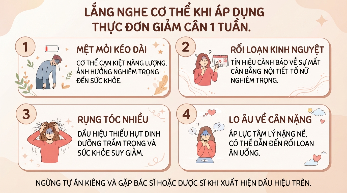 Thực đơn giảm cân 1 tuần khoa học, hiệu quả