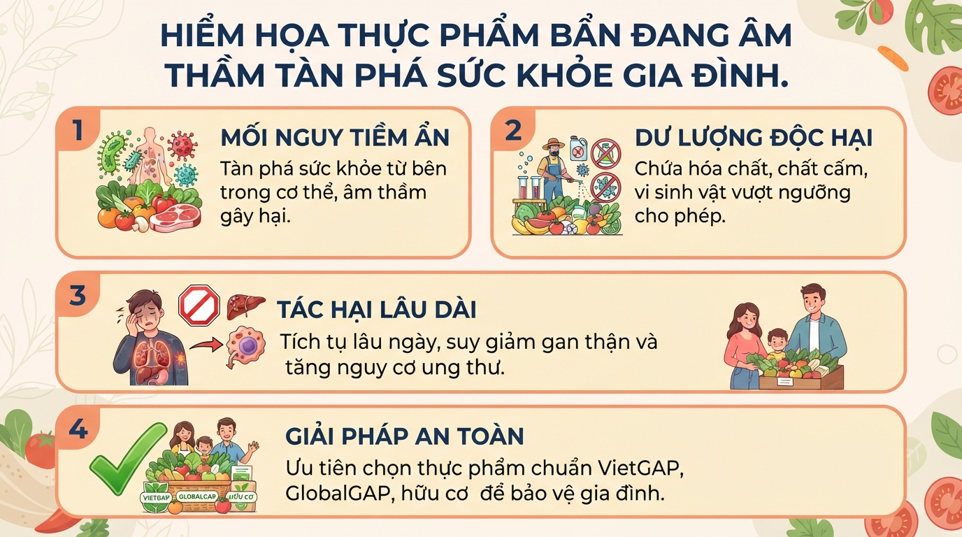 Thực phẩm bẩn là gì? Tác hại và cách nhận biết thực phẩm an toàn