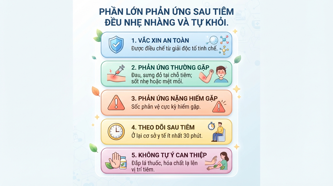 Tiêm uốn ván: Lịch tiêm, tác dụng phụ và những lưu ý cần biết