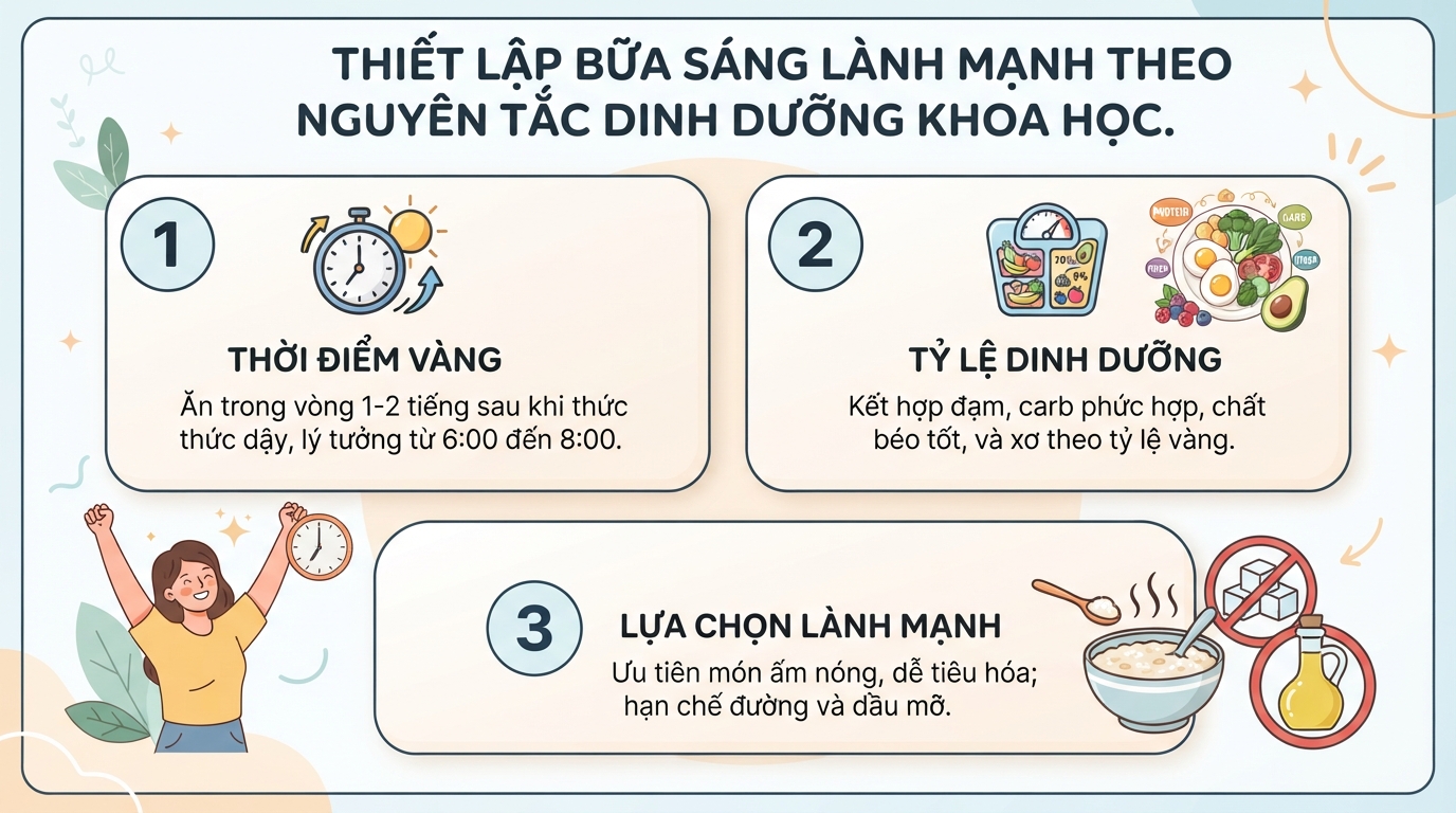 Bữa ăn sáng lành mạnh: 5 thực đơn đủ chất tốt cho sức khỏe