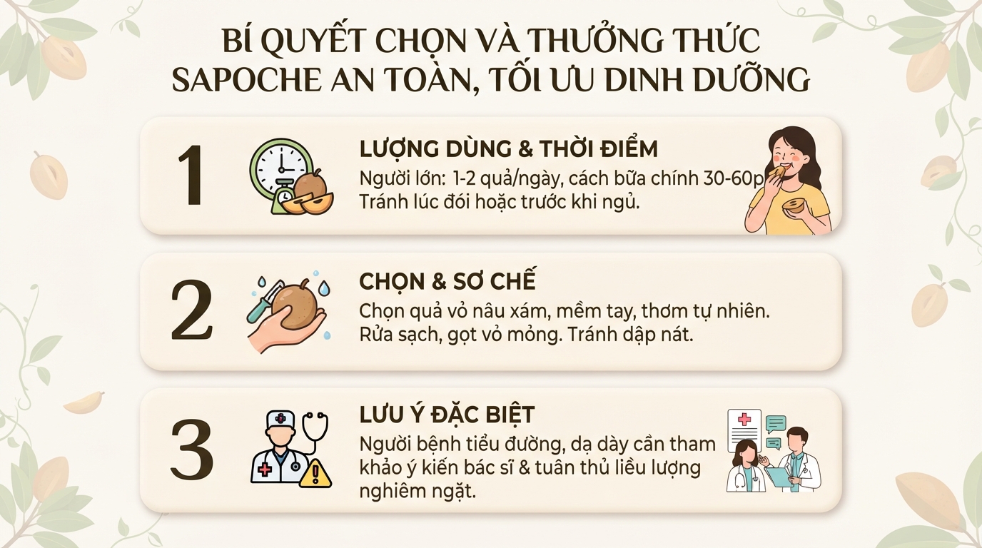Trái sapoche có tác dụng gì? 6 lợi ích và lưu ý khi ăn