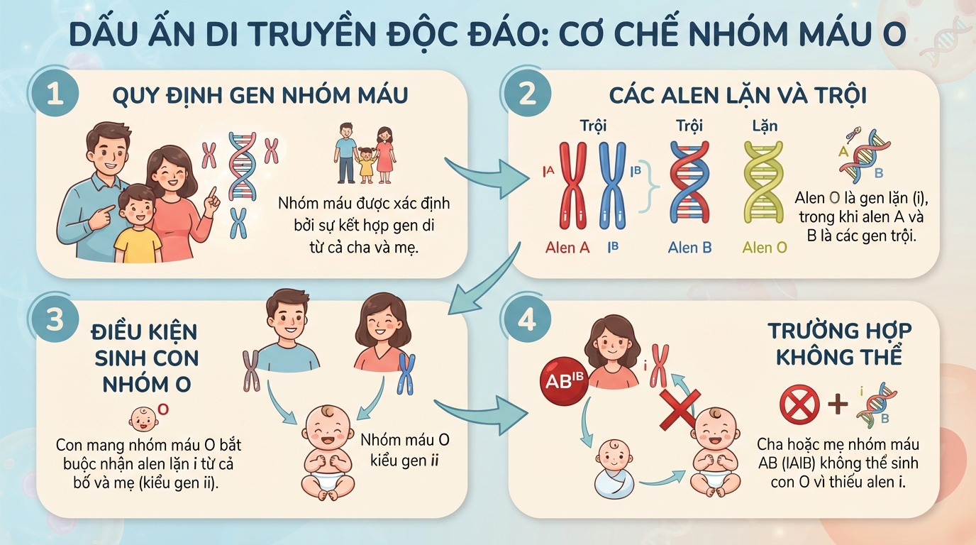 Nhóm máu O: Đặc điểm, di truyền và nguyên tắc truyền máu