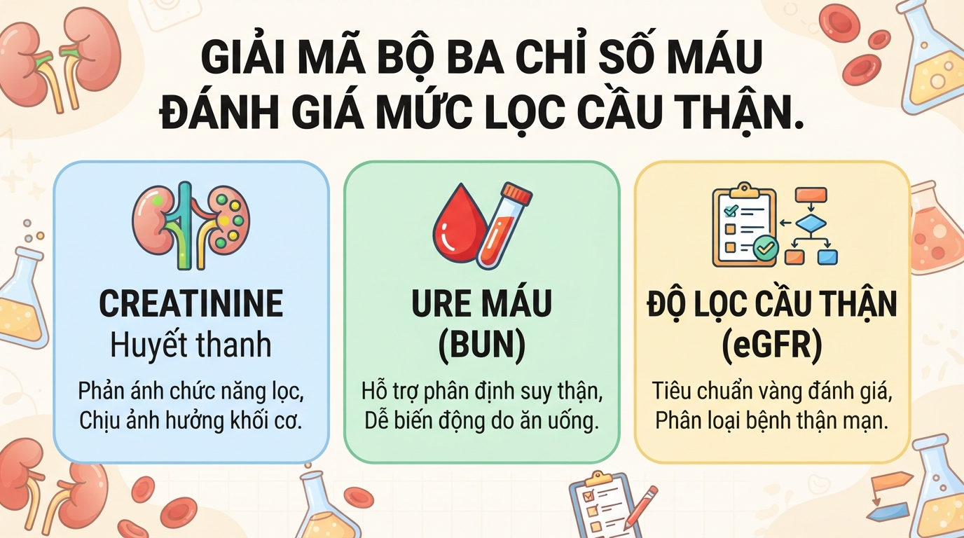Xét nghiệm chức năng thận: Ý nghĩa chỉ số và khi nào cần làm