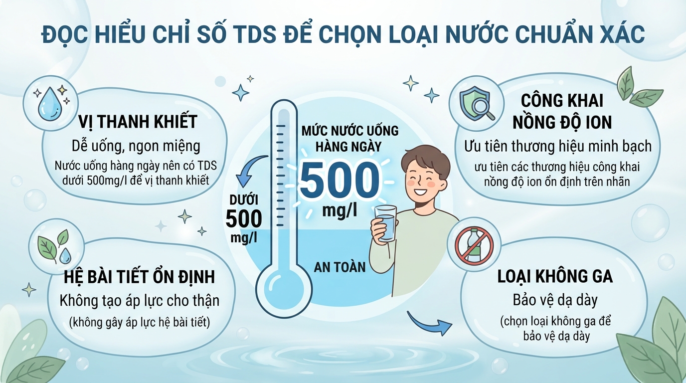 Uống nước khoáng có tốt không? Lợi ích và lưu ý khi sử dụng
