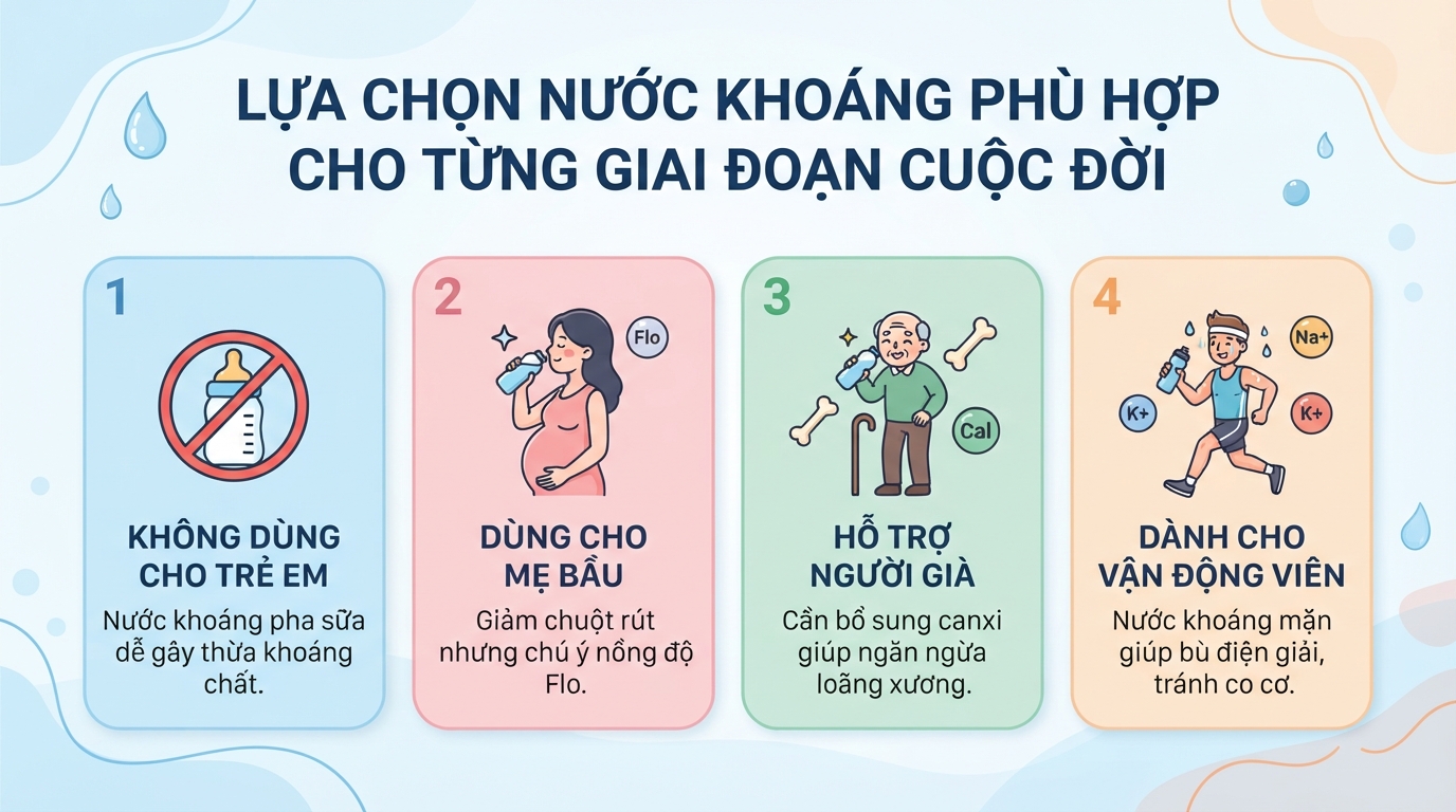 Uống nước khoáng có tốt không? Lợi ích và lưu ý khi sử dụng