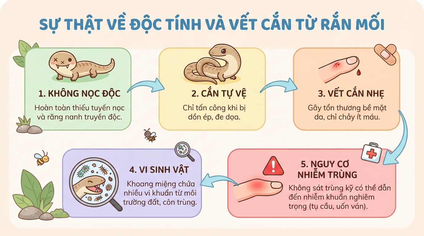 Rắn mối có độc không? Cách nhận biết và xử lý khi bị cắn