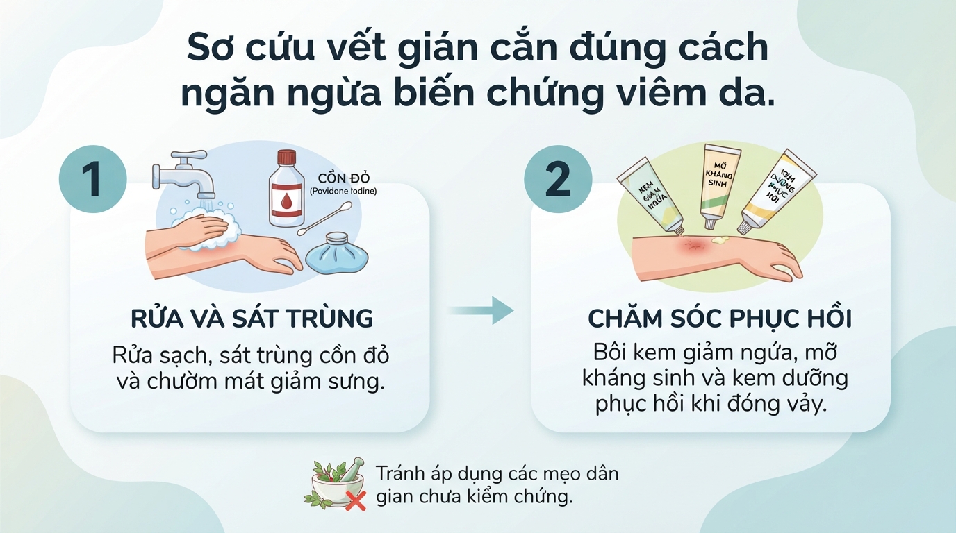 Vết gián cắn: Dấu hiệu, mức độ nguy hiểm và cách xử lý an toàn