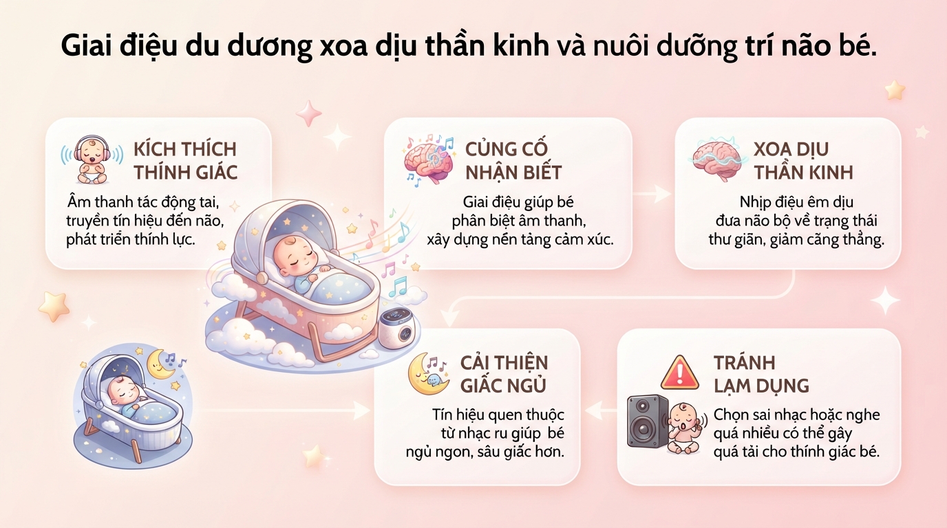 Nhạc cho bé 2 tháng tuổi là gì? Lợi ích và hướng dẫn chọn đúng chuẩn