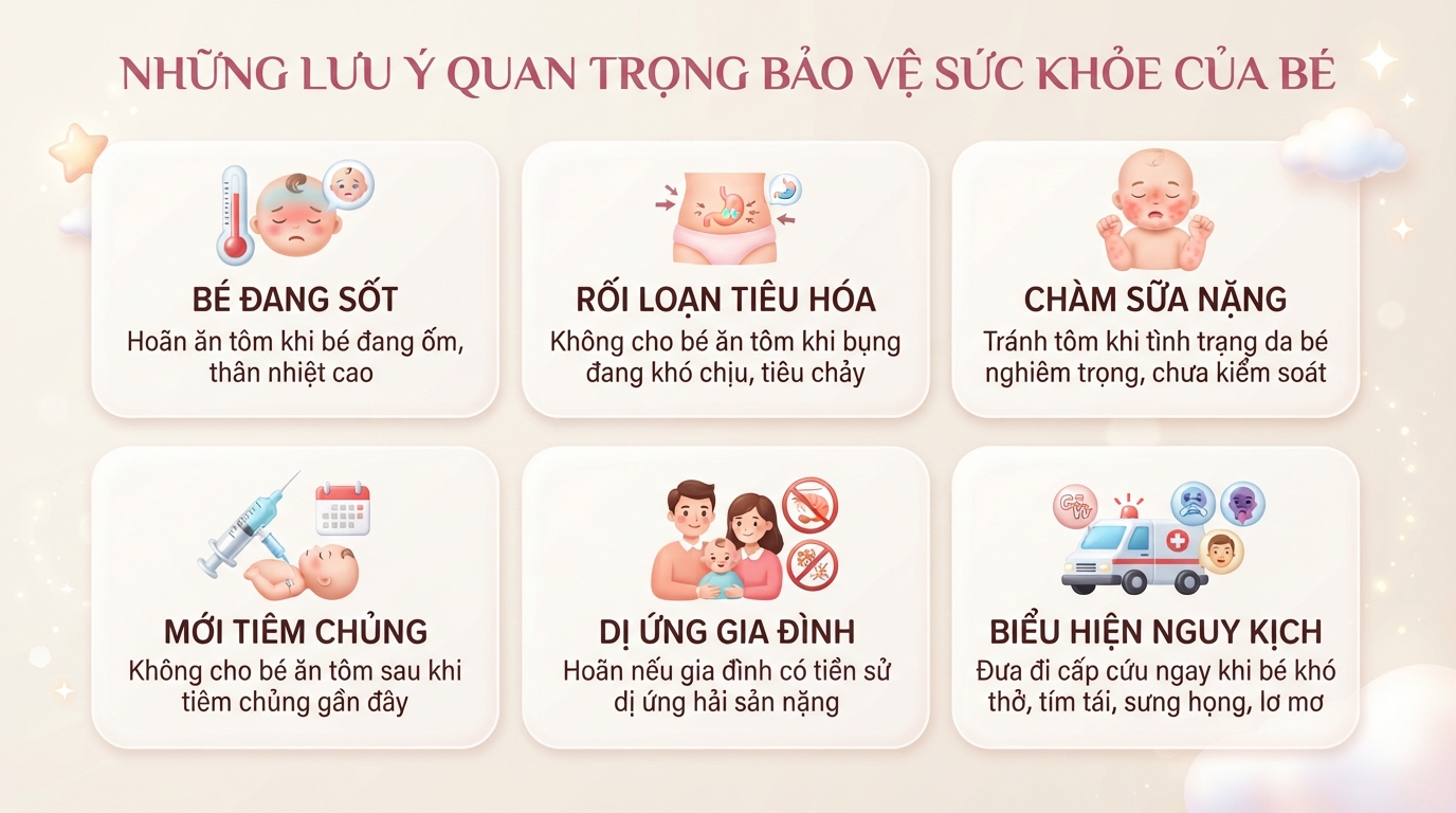 Bé mấy tháng ăn được tôm? Lưu ý quan trọng cho mẹ khi chế biến