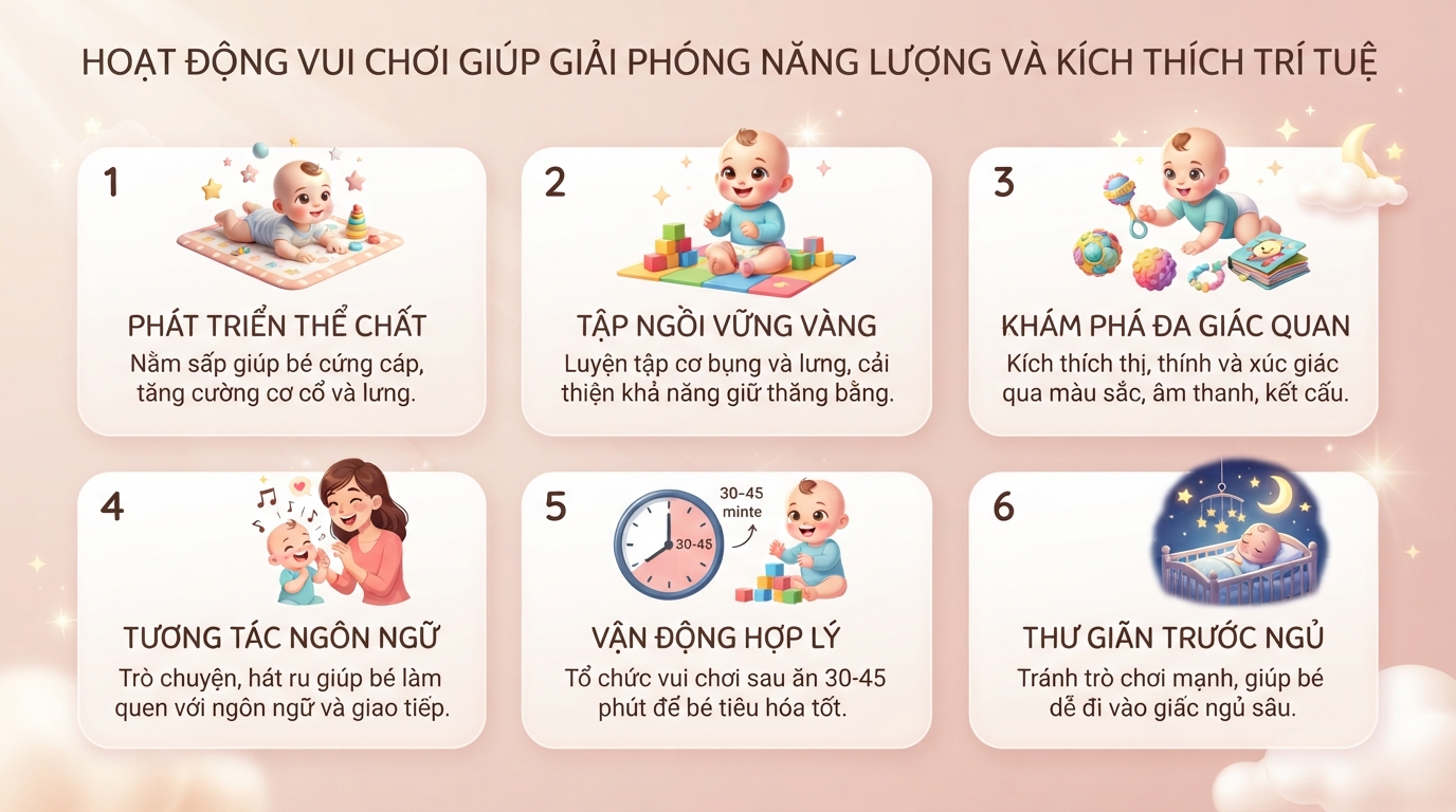Lịch sinh hoạt bé 6 tháng chuẩn khoa học giúp con phát triển khỏe mạnh