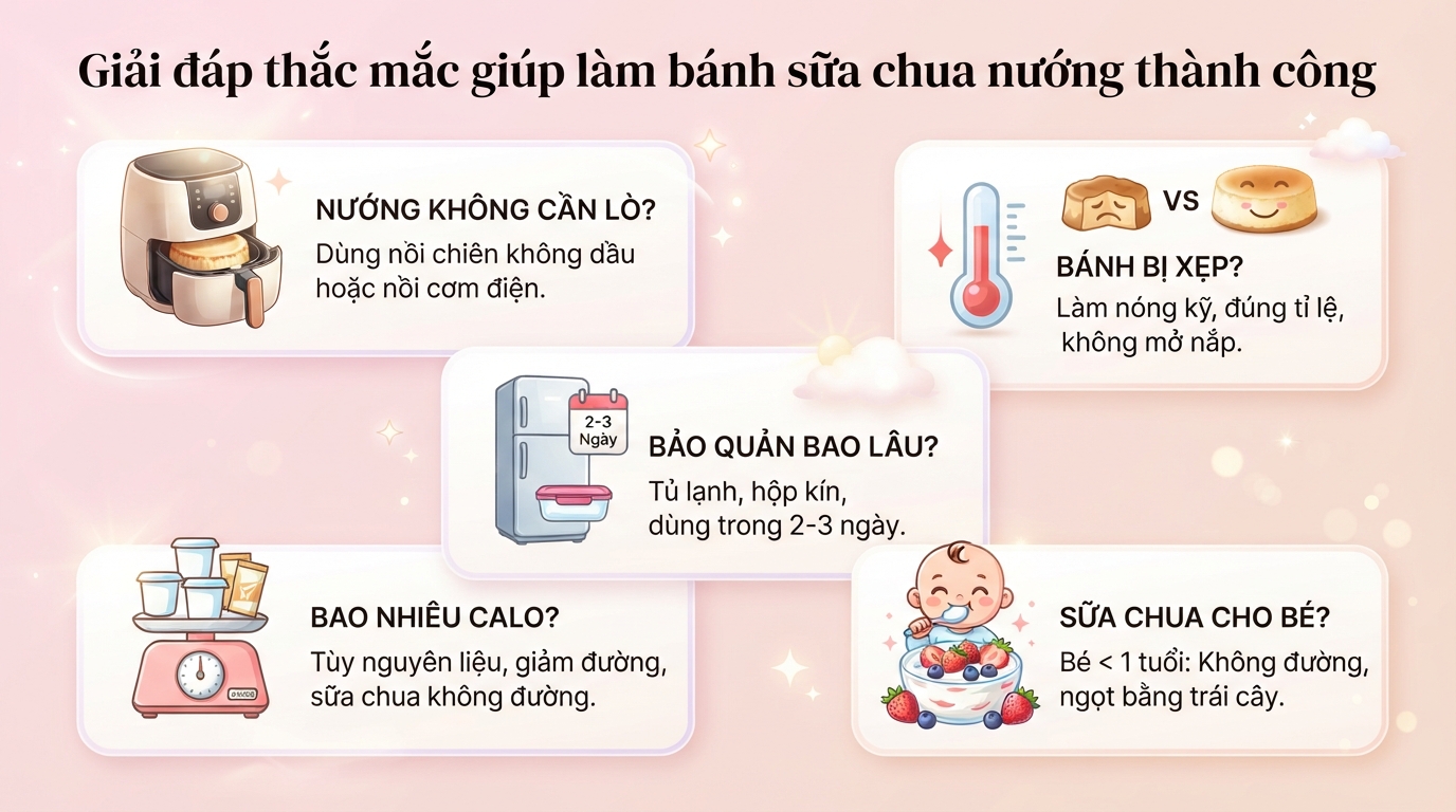 Cách làm bánh sữa chua nướng mềm mịn, béo ngậy đơn giản tại nhà cho bé