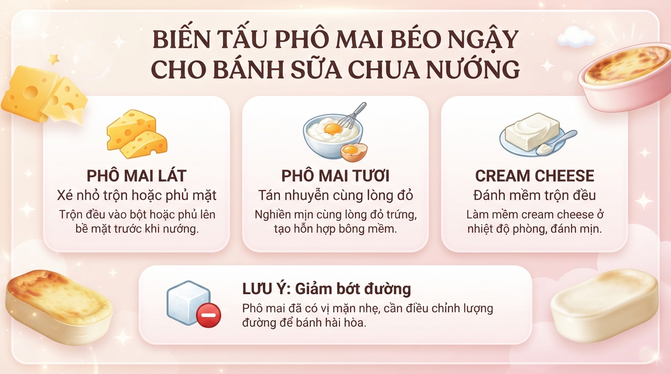 Cách làm bánh sữa chua nướng mềm mịn, béo ngậy đơn giản tại nhà cho bé