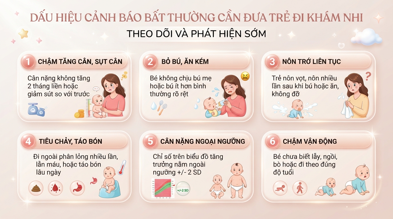 Những dấu hiệu bất thường cần đưa bé 4 tháng đi khám nhi.