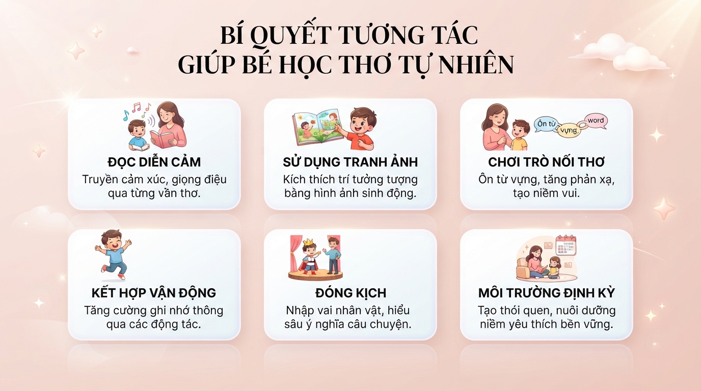 Tuyển tập thơ cho bé 5 6 tuổi hay, giúp phát triển trí não cho trẻ