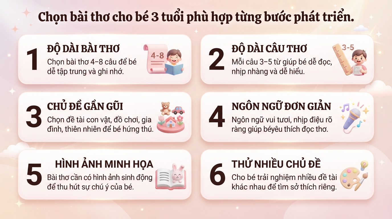 Khám phá top 15 bài thơ cho bé 3 tuổi cùng con phát triển trí tuệ