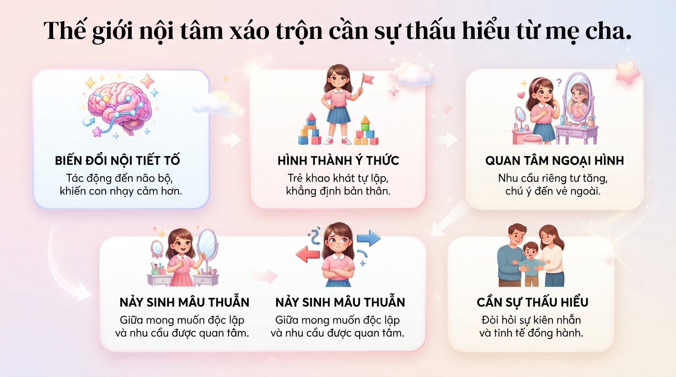 Tuổi dậy thì bé gái là bao nhiêu? Dấu hiệu và cách chăm sóc đúng cách