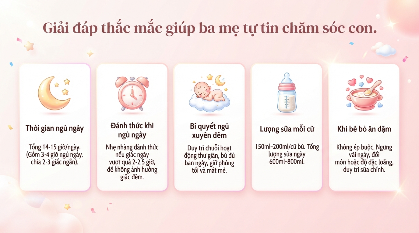 Lịch sinh hoạt bé 6 tháng chuẩn khoa học giúp con phát triển khỏe mạnh