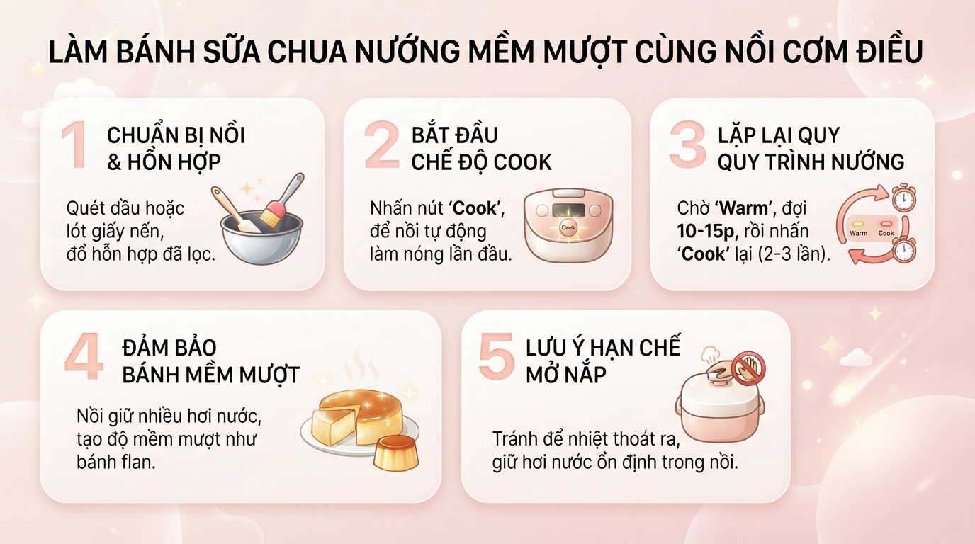 Cách làm bánh sữa chua nướng mềm mịn, béo ngậy đơn giản tại nhà cho bé