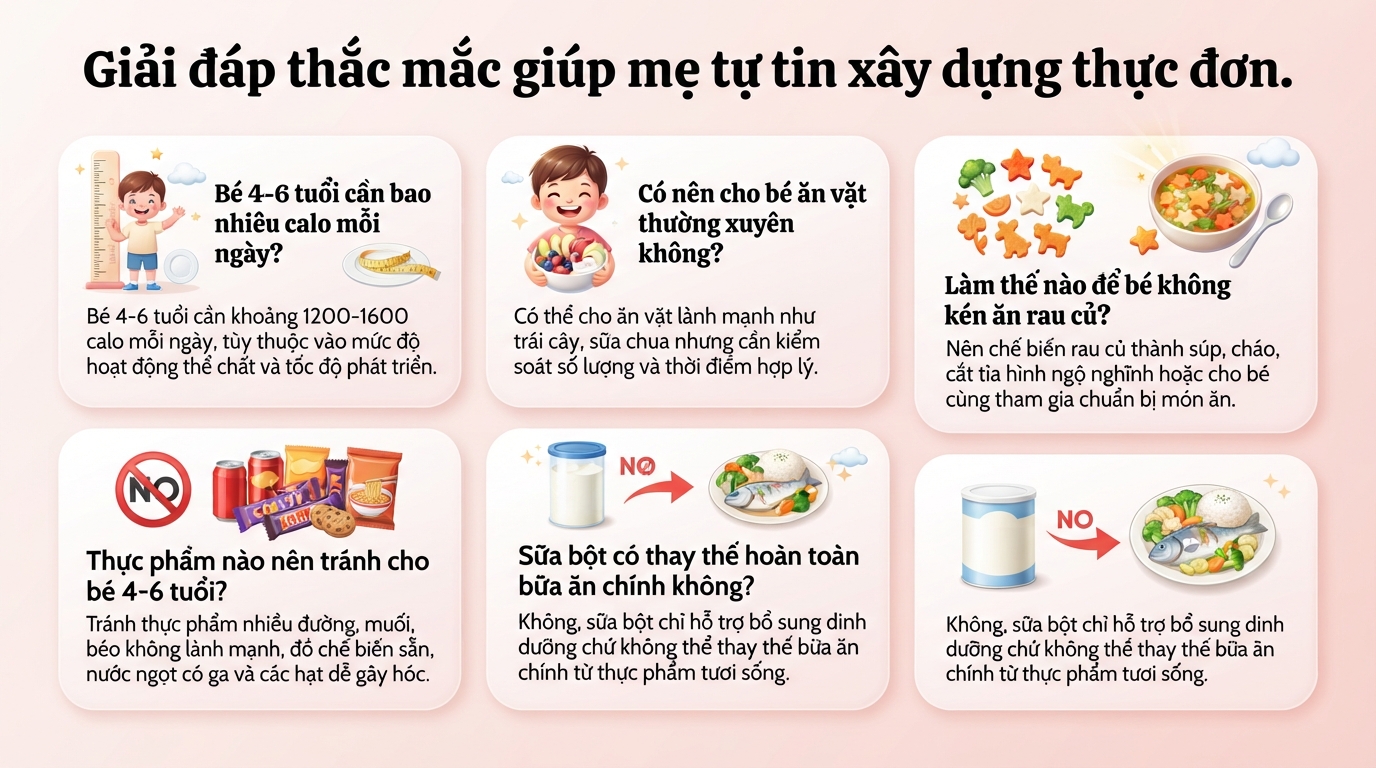 Gợi ý món ngon cho bé 4 - 6 tuổi đầy đủ dinh dưỡng, bé ăn ngon miệng