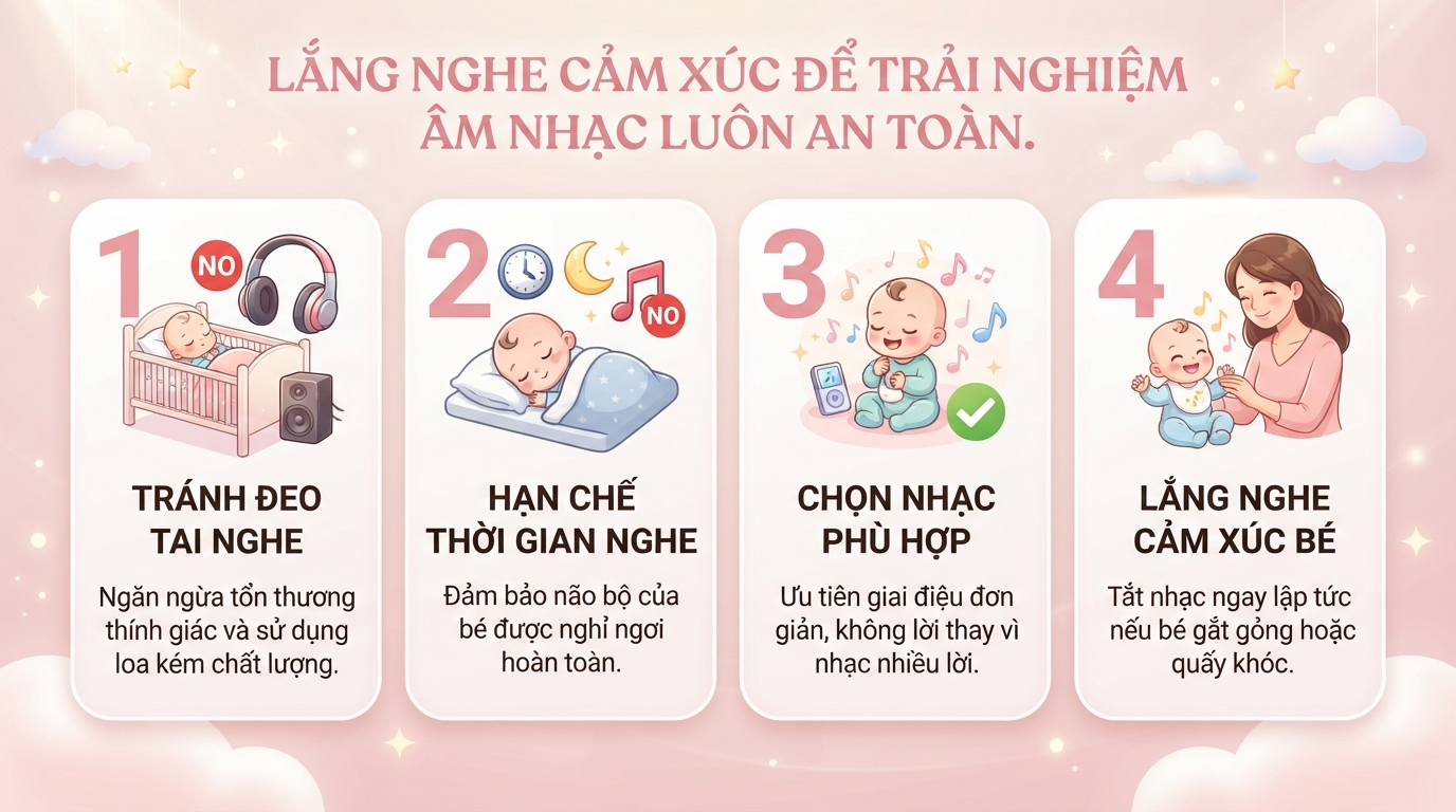 Nhạc cho bé 2 tháng tuổi là gì? Lợi ích và hướng dẫn chọn đúng chuẩn
