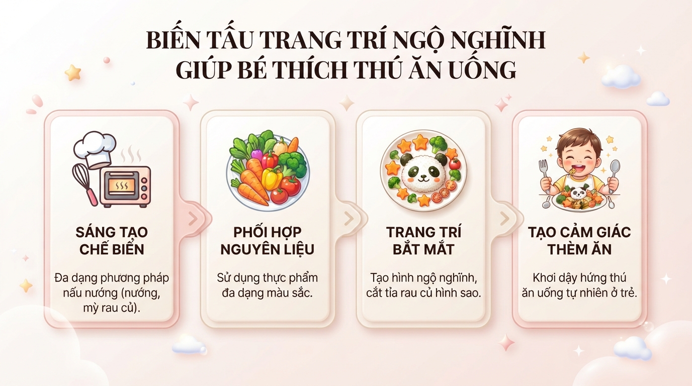 Gợi ý món ngon cho bé 4 - 6 tuổi đầy đủ dinh dưỡng, bé ăn ngon miệng