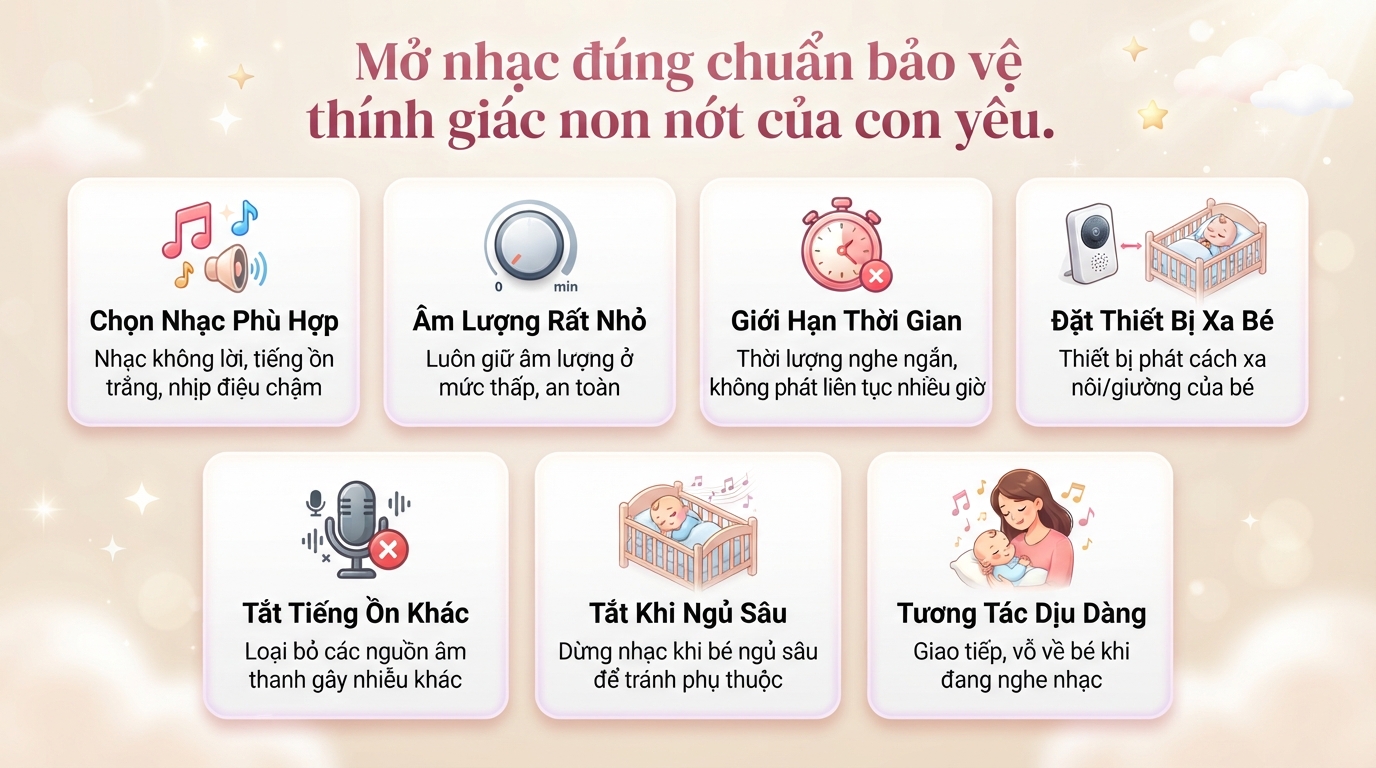 Nhạc cho bé 2 tháng tuổi là gì? Lợi ích và hướng dẫn chọn đúng chuẩn
