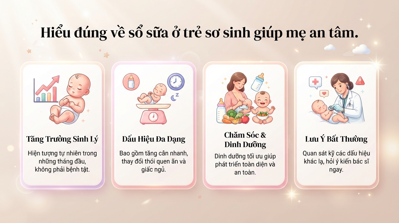 Sổ sữa ở trẻ sơ sinh là gì? Dấu hiệu và cách chăm sóc bé khỏe mạnh