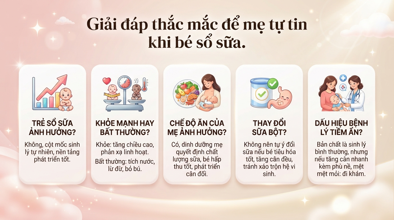 Sổ sữa ở trẻ sơ sinh là gì? Dấu hiệu và cách chăm sóc bé khỏe mạnh