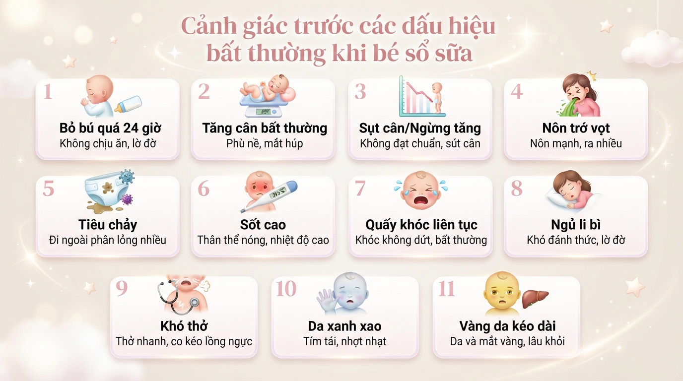 Sổ sữa ở trẻ sơ sinh là gì? Dấu hiệu và cách chăm sóc bé khỏe mạnh