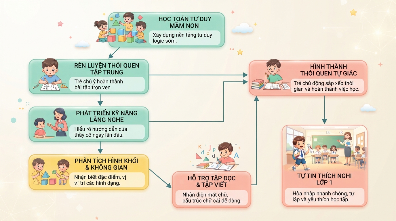 Tạo thói quen học tập tự giác giúp trẻ tự tin thích nghi môi trường lớp 1. Tạo thói quen học tập tự giác giúp trẻ tự tin thích nghi môi trường lớp 1.