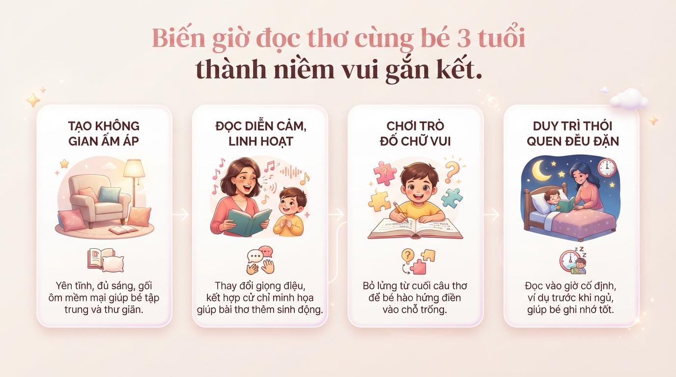 Khám phá top 15 bài thơ cho bé 3 tuổi cùng con phát triển trí tuệ