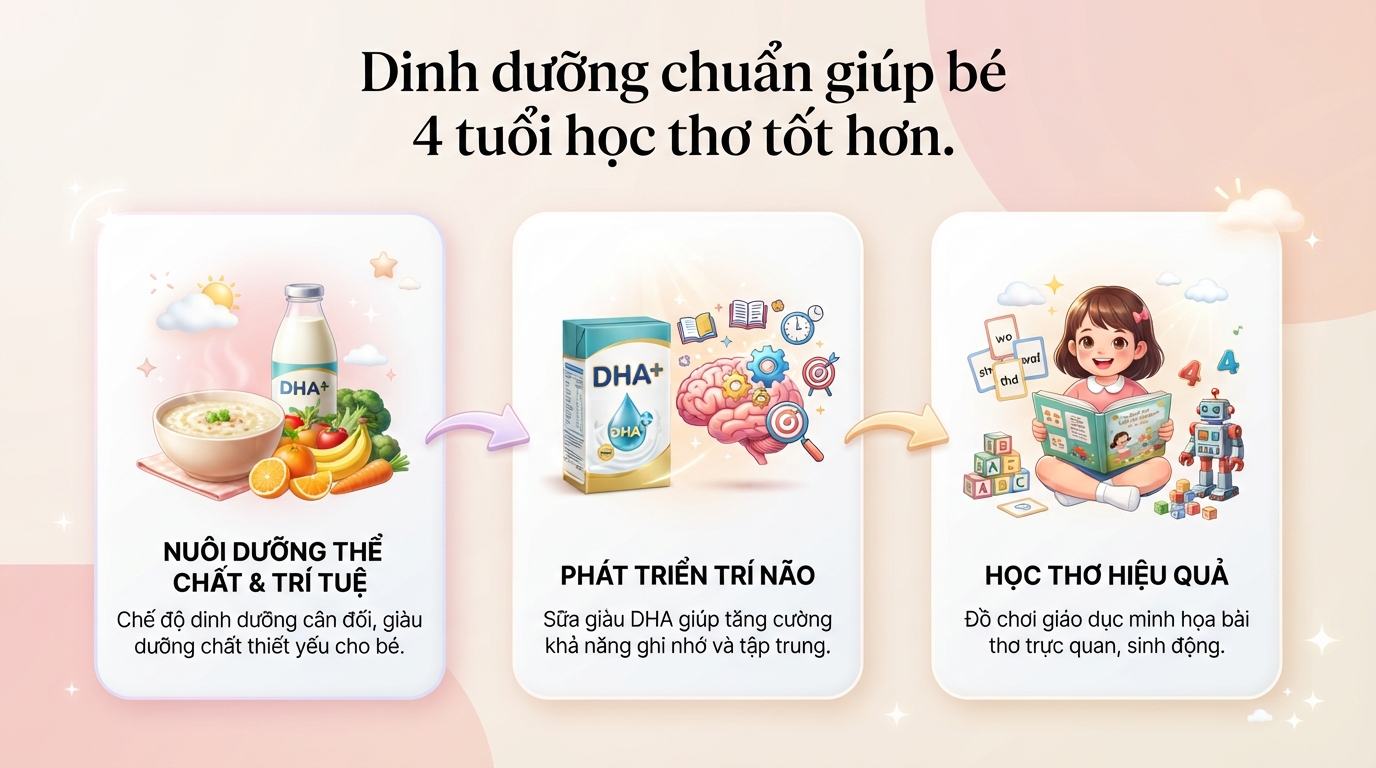 Tuyển tập 30 bài thơ cho bé 4 tuổi giúp nuôi dưỡng tâm hồn, phát triển ngôn ngữ