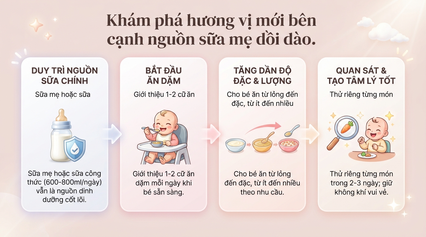 Lịch sinh hoạt bé 6 tháng chuẩn khoa học giúp con phát triển khỏe mạnh