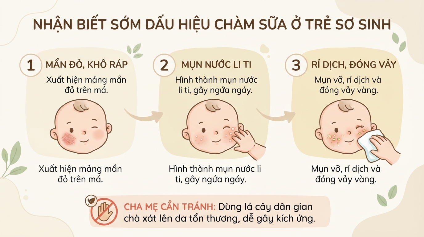 Chàm sữa ở trẻ sơ sinh: 3 triệu chứng và cách dưỡng ẩm cho bé
