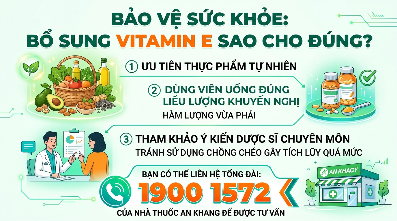 Thừa vitamin E: Dấu hiệu, tác hại và giới hạn liều dùng phù hợp