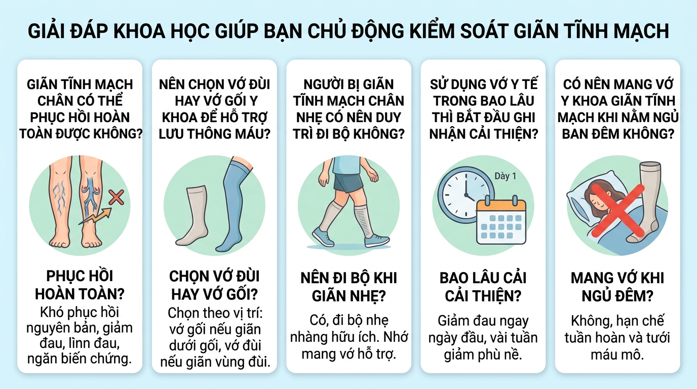Bệnh giãn tĩnh mạch chân: Nguyên nhân, triệu chứng và giải pháp hỗ trợ