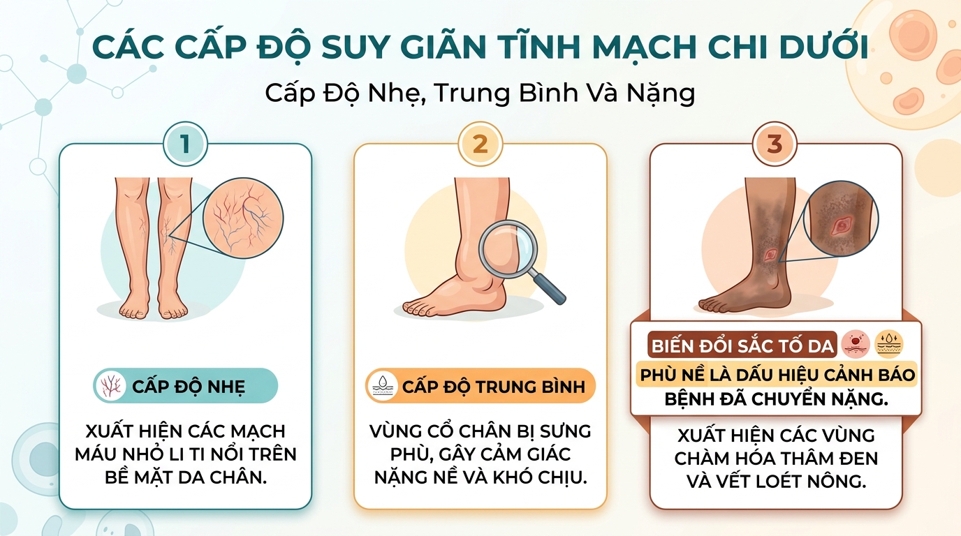 Biến đổi sắc tố da và phù nề là dấu hiệu cảnh báo bệnh đã chuyển nặng.