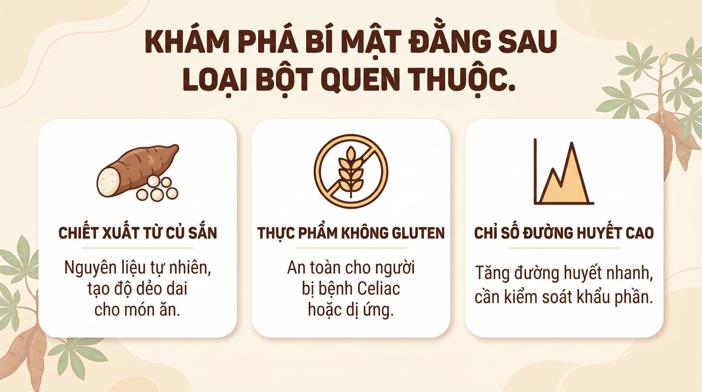 Bột năng làm từ gì? Đặc điểm và ứng dụng trong ẩm thực Việt