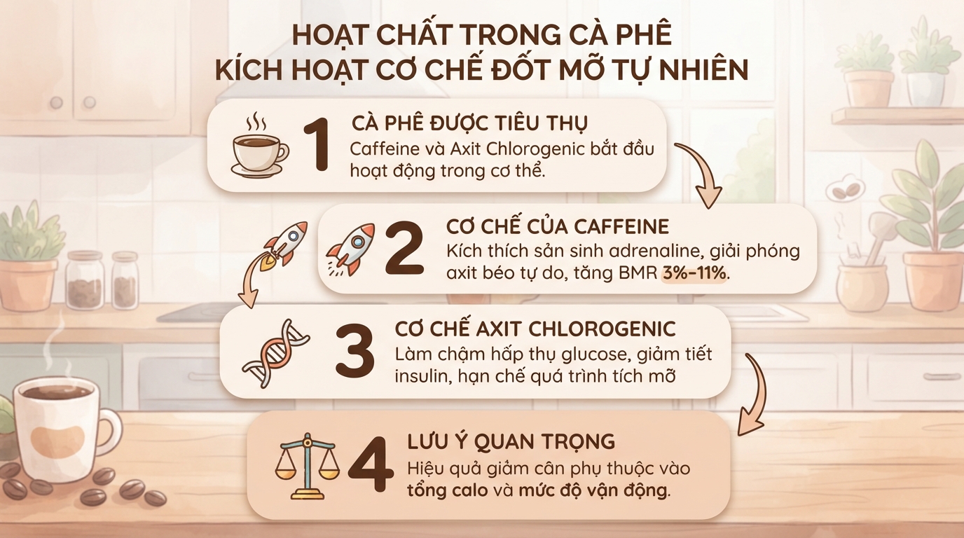 Cà phê giảm cân có thật sự hiệu quả? Cơ chế và cách dùng hợp lý