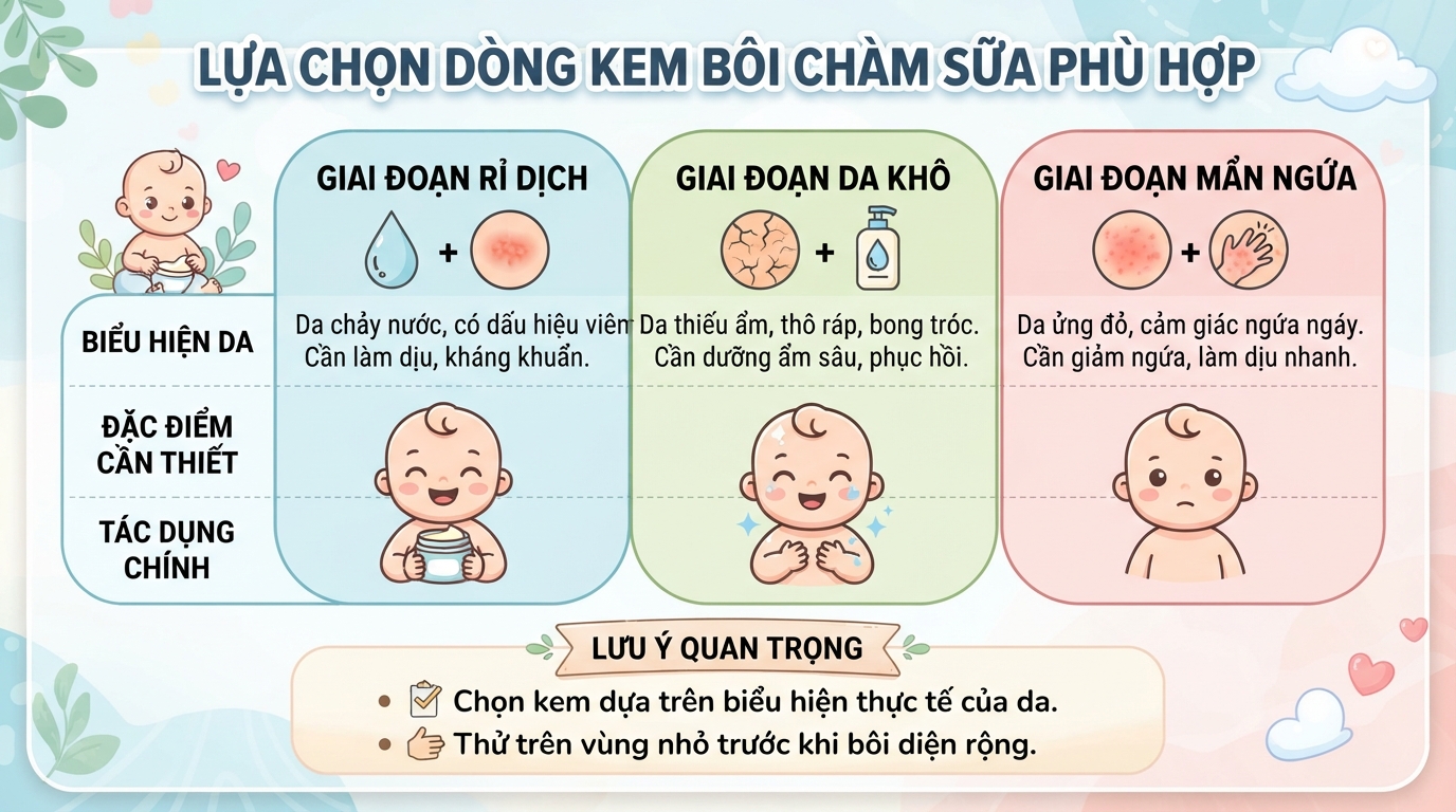 Chàm sữa ở trẻ sơ sinh: 3 triệu chứng và cách dưỡng ẩm cho bé