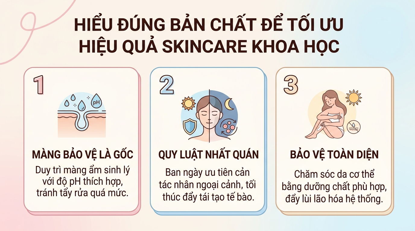 Các bước skincare khoa học: Quy trình chuẩn y khoa cho mọi loại da