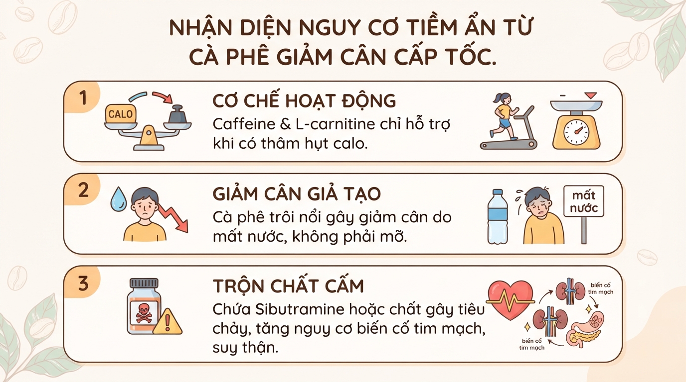 Cà phê giảm cân có thật sự hiệu quả? Cơ chế và cách dùng hợp lý