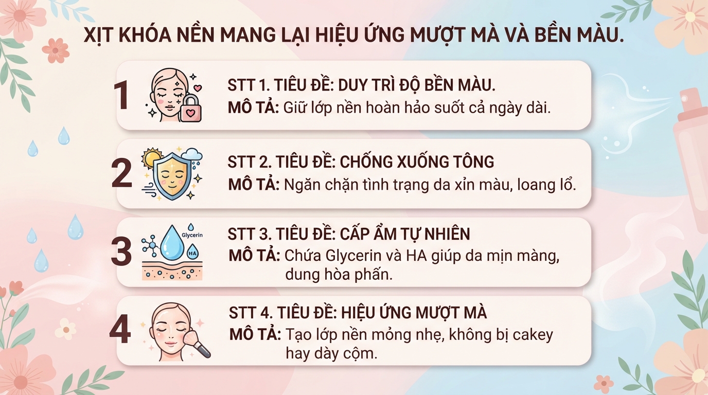Xịt khóa nền là gì? Cách dùng đúng và lưu ý an toàn cho da